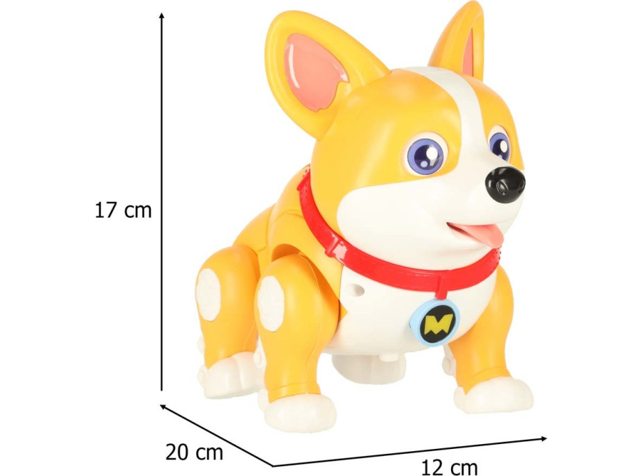 Interaktívny robot pes Corgi so svetlom a zvukom