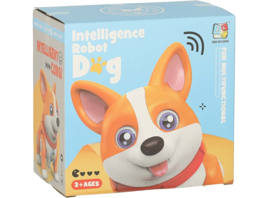Interaktívny robot pes Corgi so svetlom a zvukom