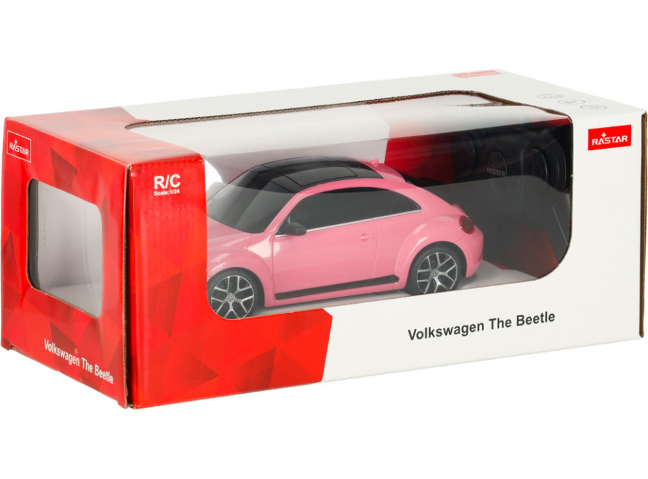 RC auto 1:24 Volkswagen Beetle - ružový