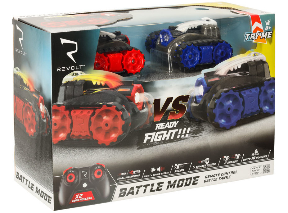 RC Revolt BATTLE tanky na diaľkové ovládanie - 2 kusy