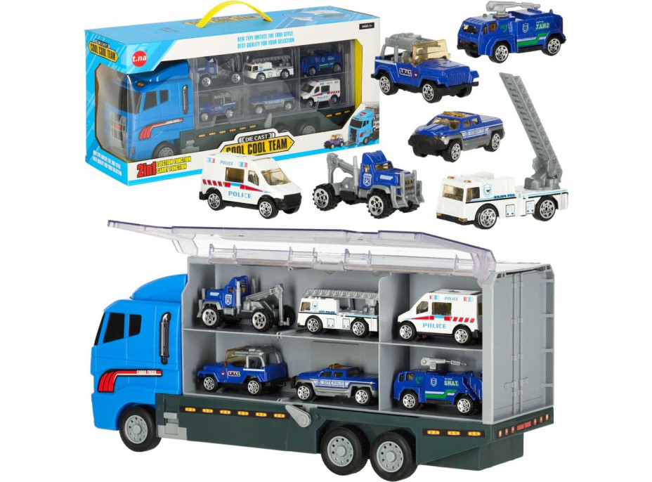 Nákladné auto s autíčkami - Polícia