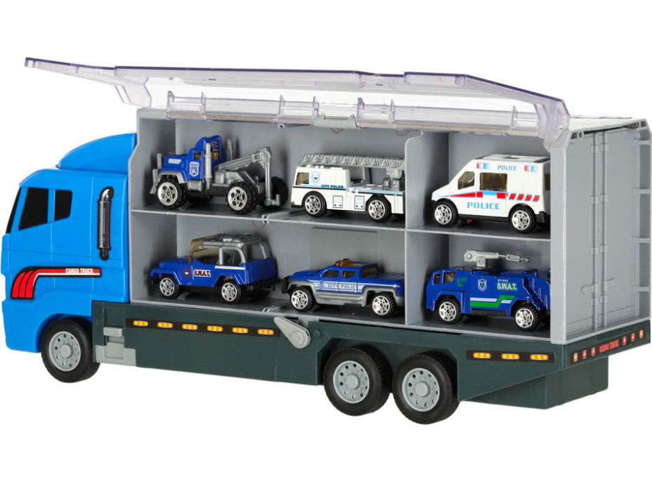 Nákladné auto s autíčkami - Polícia