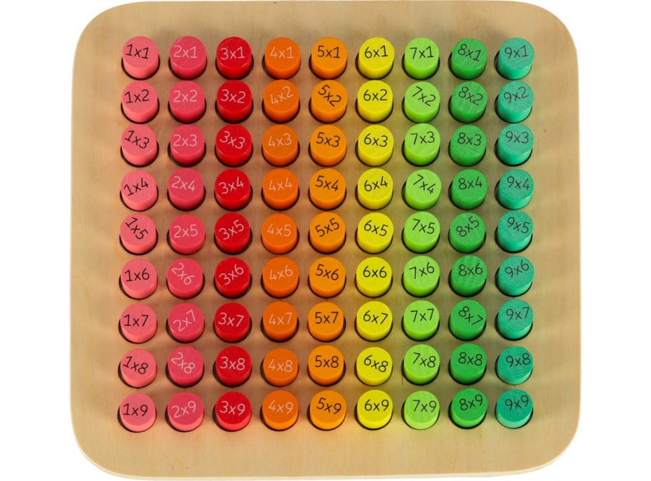 Vzdelávacia drevená násobilka