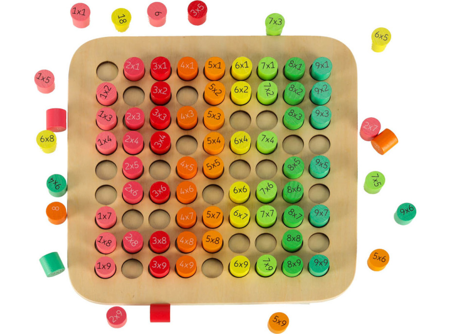Vzdelávacia drevená násobilka