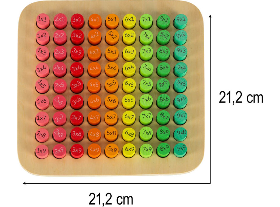 Vzdelávacia drevená násobilka