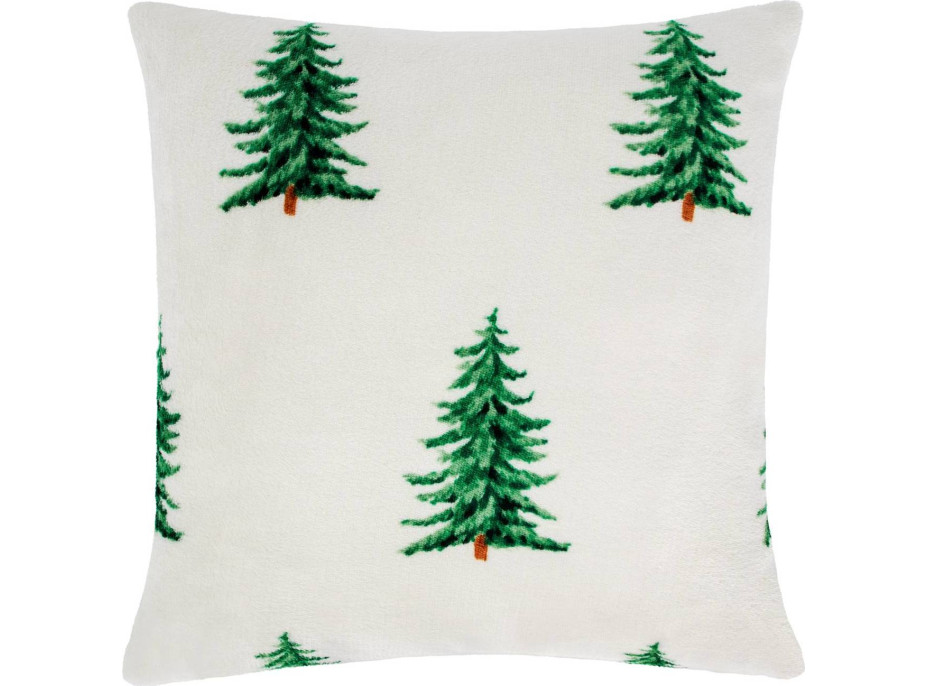 Povlak na polštář CHRISTMAS TREE DELIGHT 40x40 cm - bílý