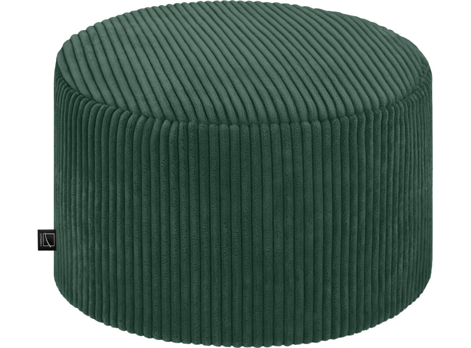 Taburet CHILL SPOT Velvet Stripes 45 cm - tmavě zelený