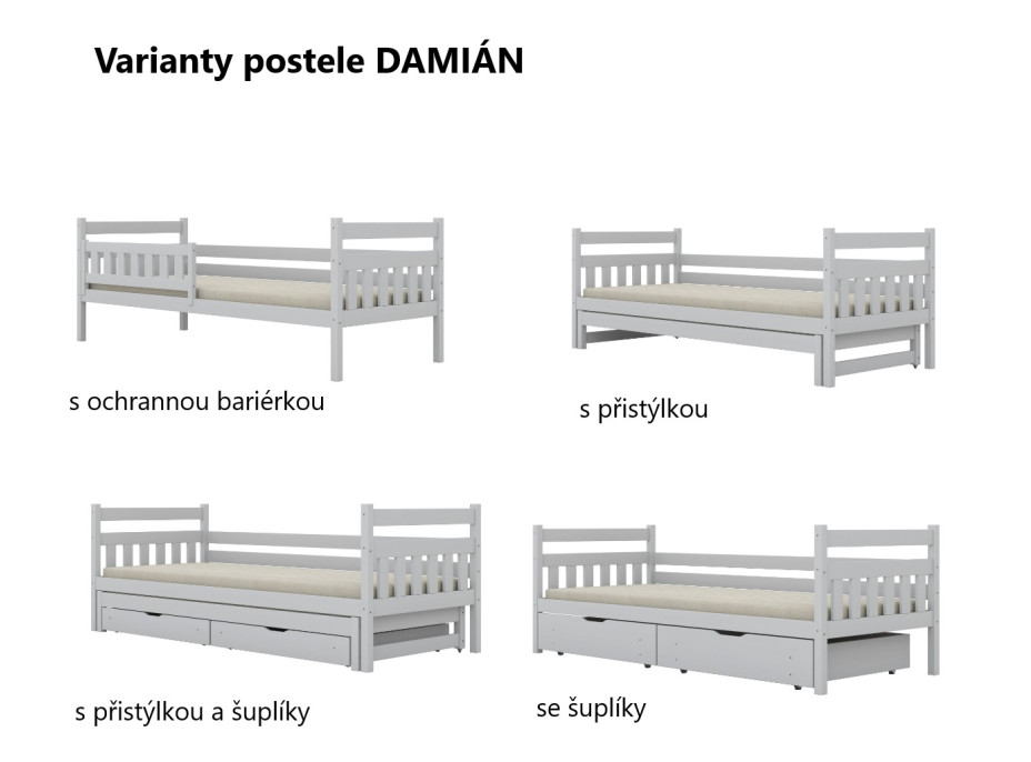Detská posteľ BABY DREAMS bez šuplíka - biela 160x80 cm [CLONE] [CLONE] [CLONE] [CLONE] [CLONE] [CLONE] [CLONE]