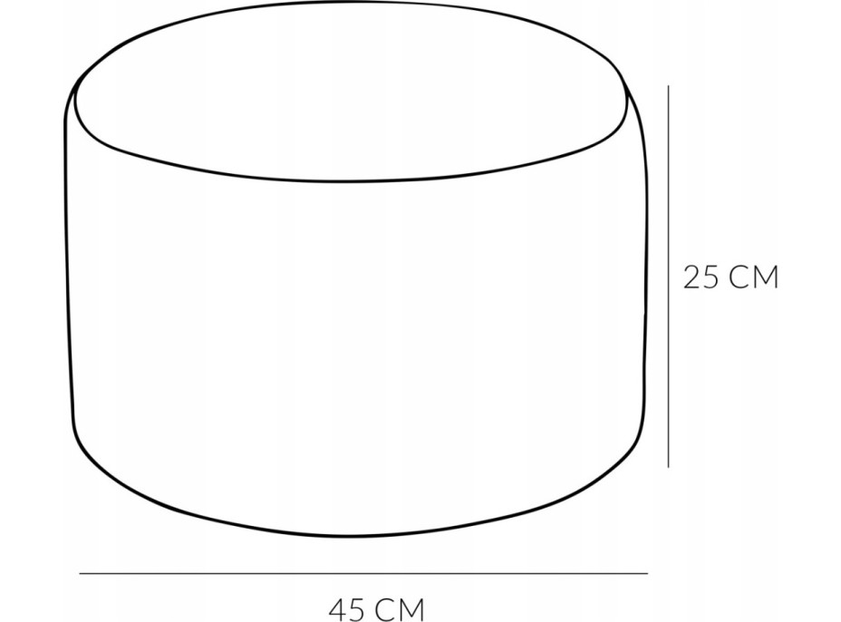 Taburet CHILL SPOT Velvet Stripes 45 cm - tmavě zelený