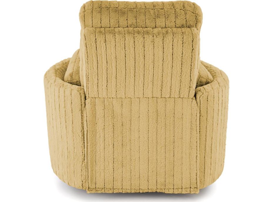 Rozkládací polohovací křeslo PEGAS - hořčicově žluté