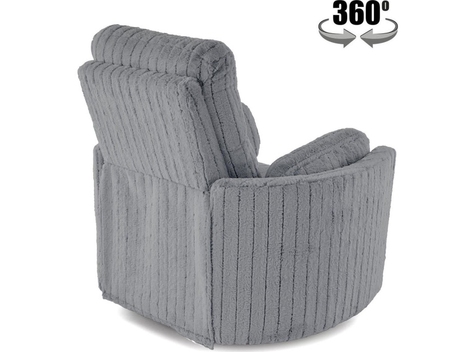 Rozkládací polohovací křeslo PEGAS - popelavě šedé