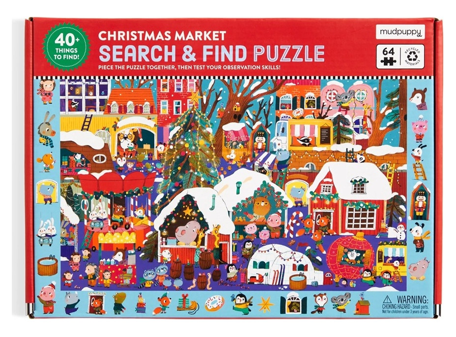 Mudpuppy Puzzle Hledej a najdi Vánoční trh