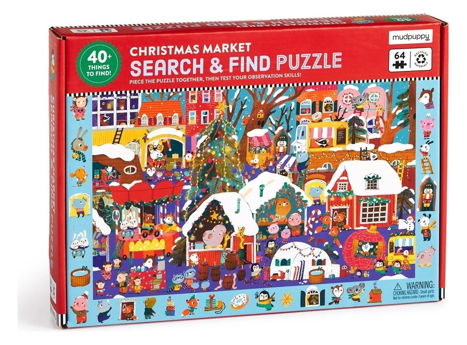 Mudpuppy Puzzle Hledej a najdi Vánoční trh