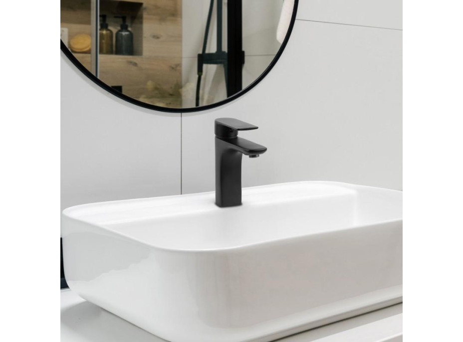 Umyvadlová baterie REMI - černá - vysoká