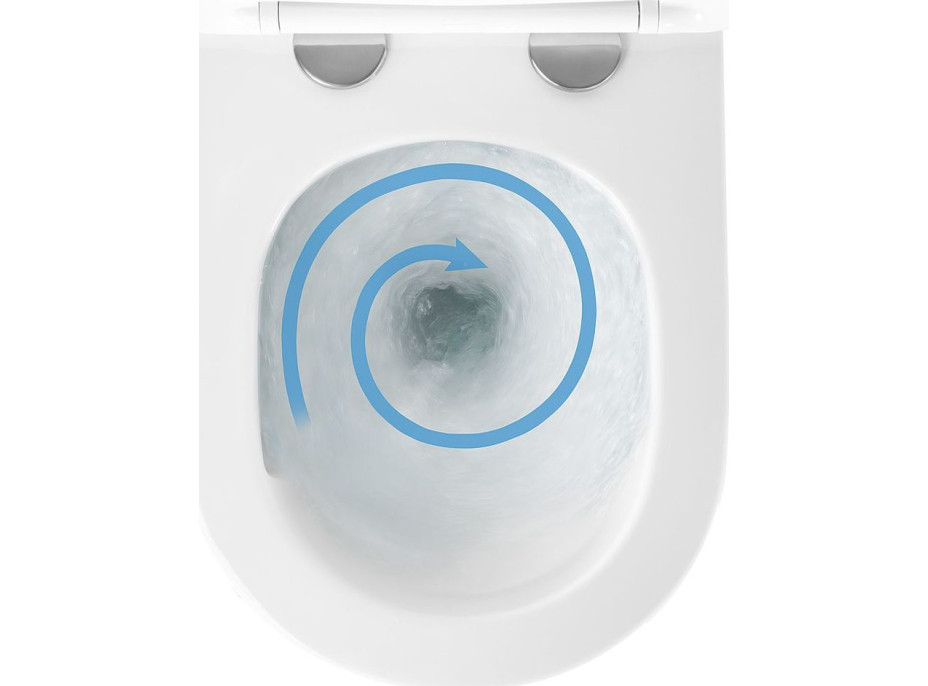 Závesné WC REA CARLO mini Tornado NFQ + Duroplast sedátko flat - biele