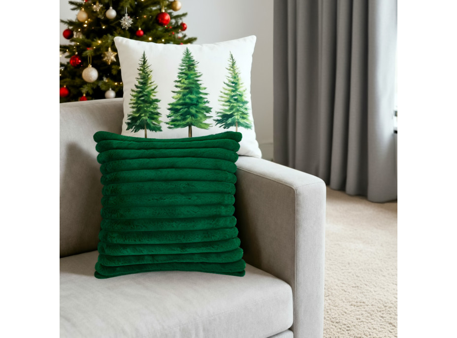 Obliečka na vankúš CHRISTMAS TREE DELIGHT 45x45 cm - biela