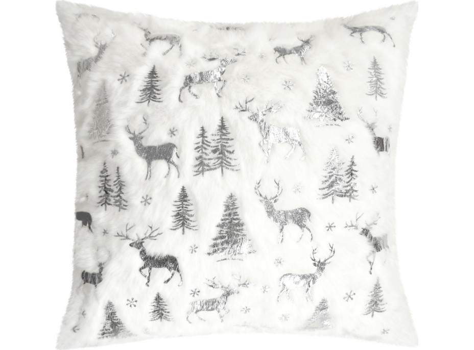 Obliečka na vankúš HOLIDAY SPARK 45x45 cm - biela/strieborná