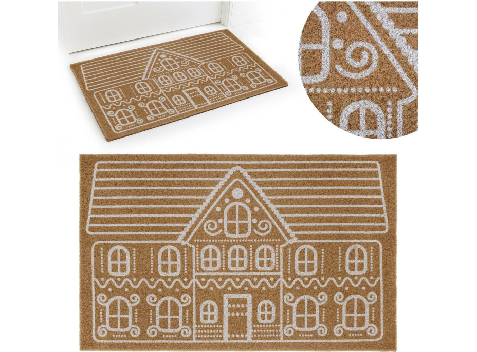Rohožka GINGER BREAD HOUSE 50x80 cm - prírodná Rohožka GINGER BREAD HOUSE 50x80 cm - prírodná