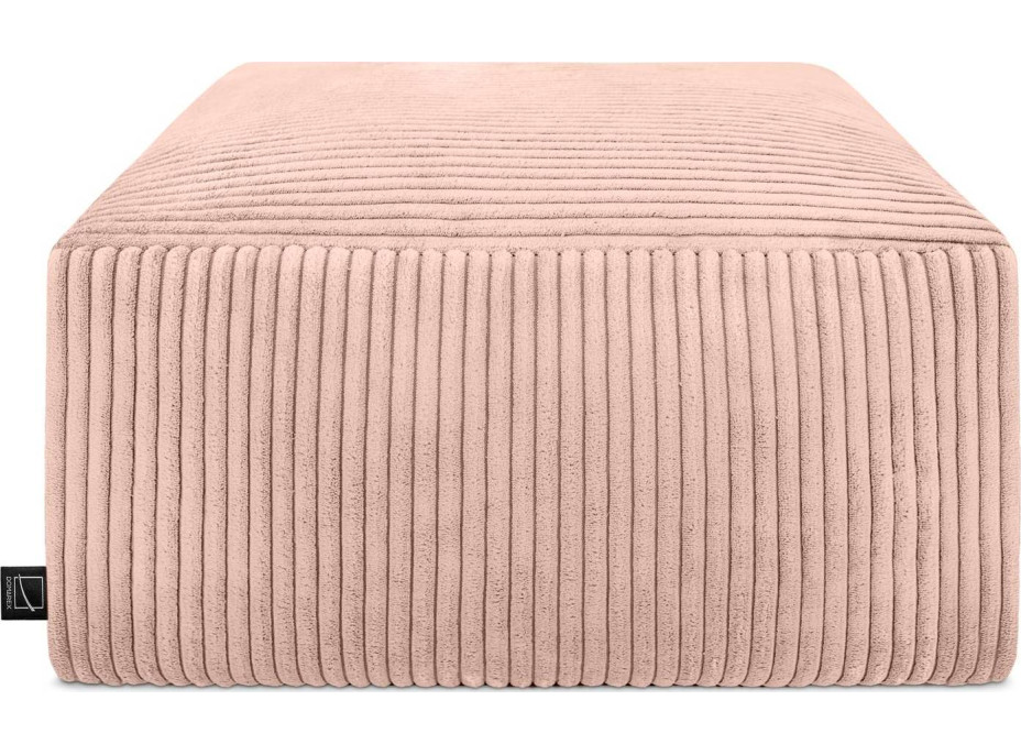 Taburet CHILL SPOT Velvet Stripes 45x45x25 cm - ružový