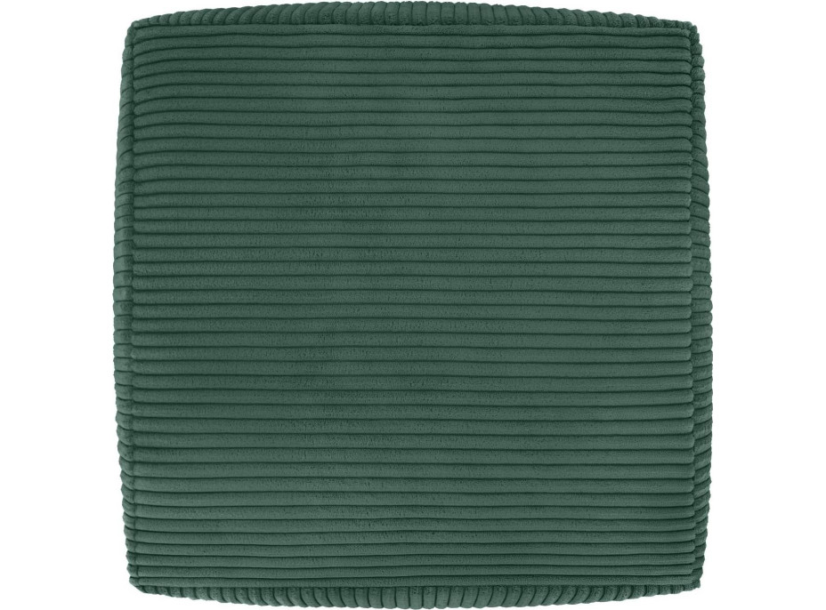 Taburet CHILL SPOT Velvet Stripes 45x45x25 cm - tmavo zelený
