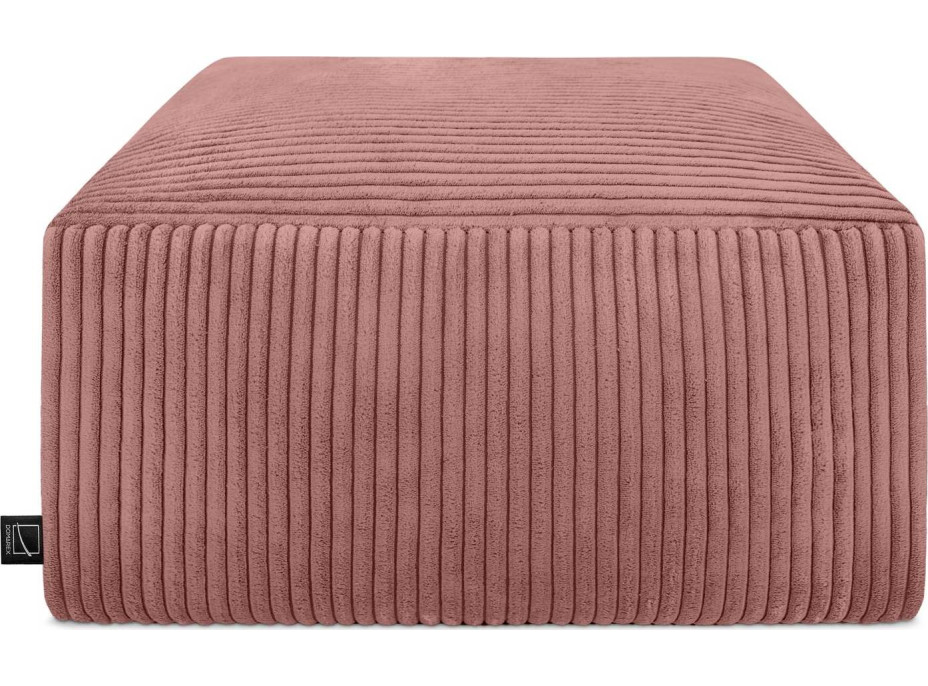 Taburet CHILL SPOT Velvet Stripes 45x45x25 cm - tmavo ružový