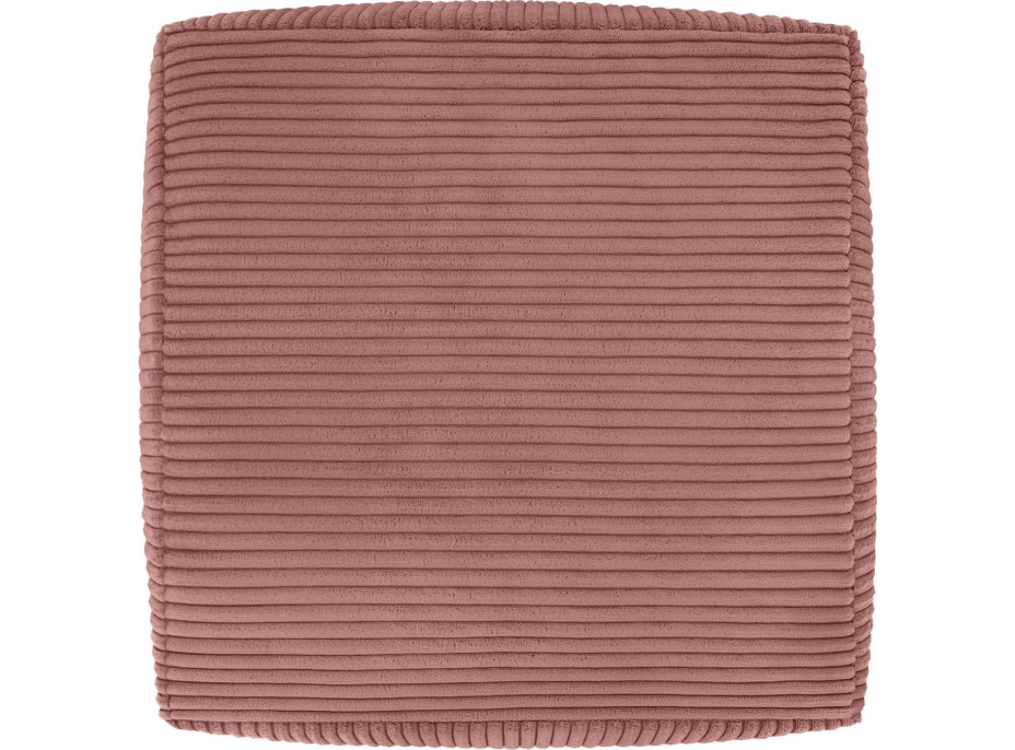 Taburet CHILL SPOT Velvet Stripes 45x45x25 cm - tmavo ružový