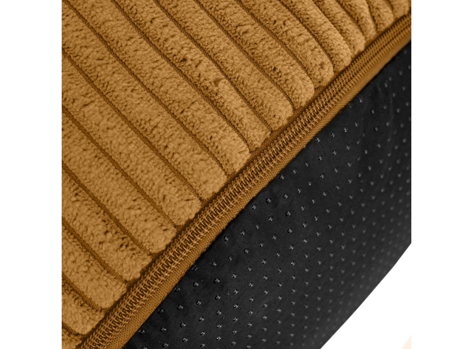 Taburet CHILL SPOT Velvet Stripes 45x45x25 cm - oranžový