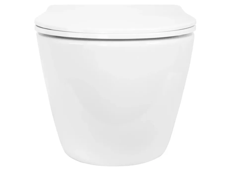 Závesné WC REA CARLO mini Tornado NF + Duroplast sedátko flat - biele