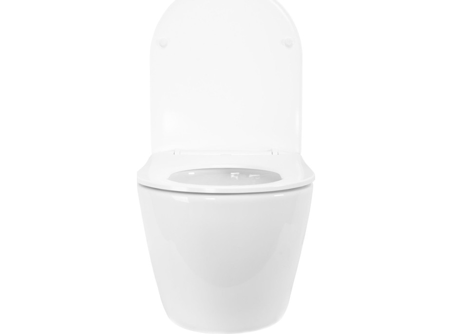 Závesné WC REA CARLO mini Tornado NFQ + Duroplast sedátko flat - biele