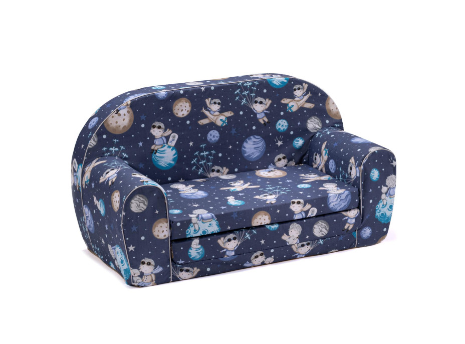 Detská rozkladacia MINI pohovka Malý princ - tmavo modrá