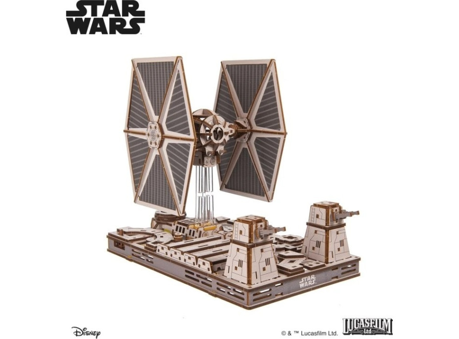 Ugears 3D drevená mechanická skladačka Star Wars Stíhačka TIE