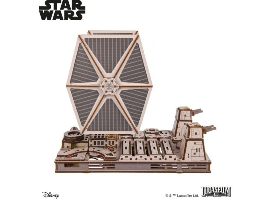 Ugears 3D drevená mechanická skladačka Star Wars Stíhačka TIE