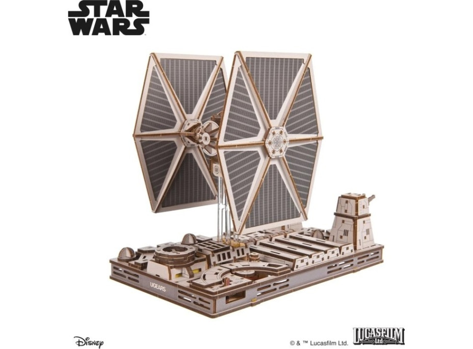 Ugears 3D drevená mechanická skladačka Star Wars Stíhačka TIE