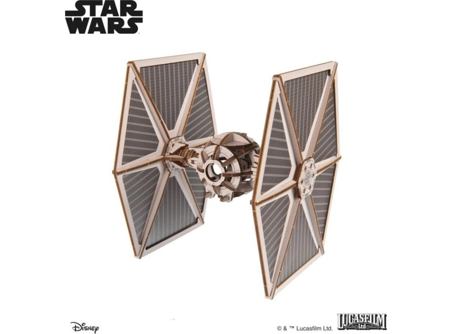 Ugears 3D drevená mechanická skladačka Star Wars Stíhačka TIE