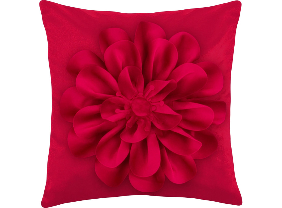 Obliečka na vankúš FOREVER YOURS Kvet 3D 42x42 cm - červená