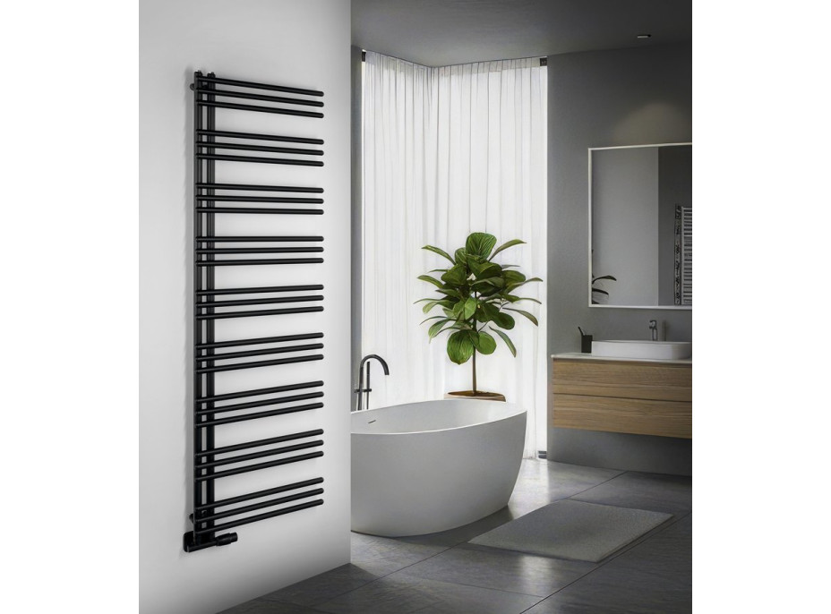 Aqualine POSEIDON vykurovacie teleso 550x1740mm, čierna mat PS517B