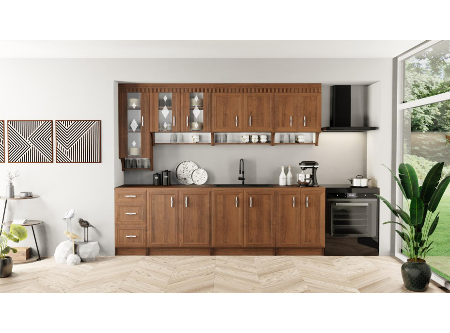 Kuchynská linka MARKÉTA 260 cm - orech