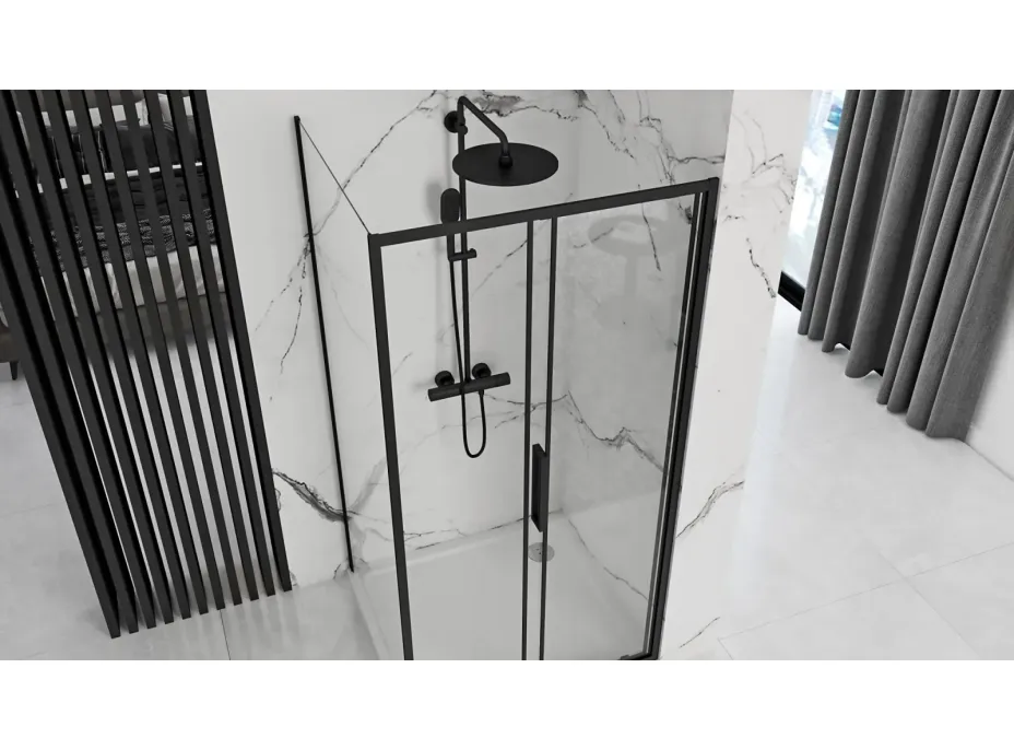 Sprchovací kút RAPID slide 150x90 cm - čierny