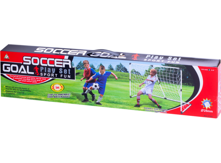 Futbalová bránka pre deti 2v1 - 185x120x70 cm