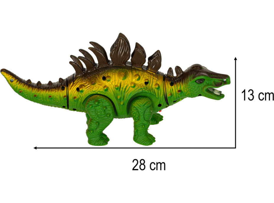 Pohyblivý dinosaurus Stegosaurus so zvukmi a svetlom