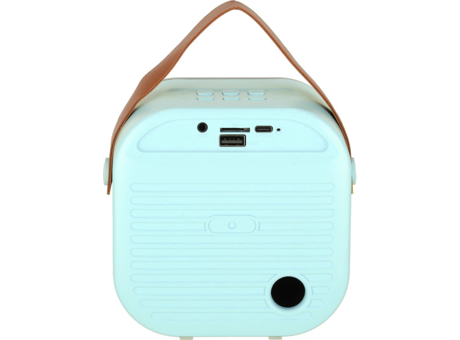 Sada karaoke reproduktora Bluetooth + 2 mikrofóny - modrý