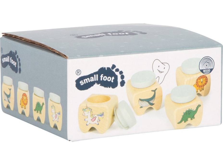 small foot Krabičky na mliečne zúbky sada 4 ks