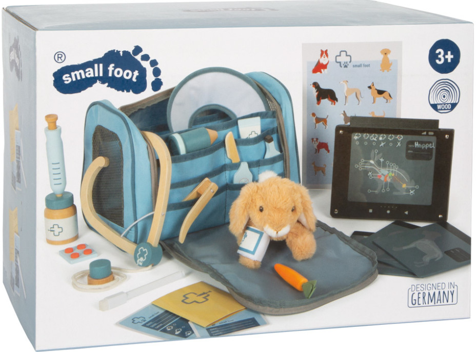 small foot Plyšový zajačik s opatrovateľskou veterinárnou sadou