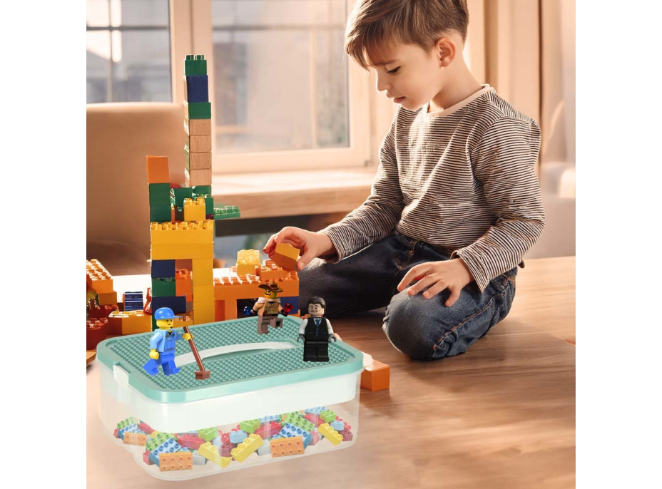 Box na hračky a drobnosti s priehradkami a vekom