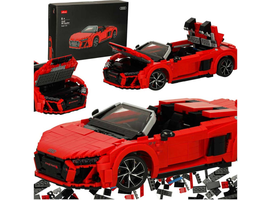 Stavebnica Rastar 93800 AUDI R8 Spyder 1:14 - 1440 dielikov Stavebnica Rastar 93800 AUDI R8 Spyder 1:14 - 1440 dielikov