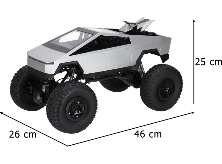 Diaľkovo ovládaný Cyber pickup Climbing Vehicle 1:8 2,4GHz