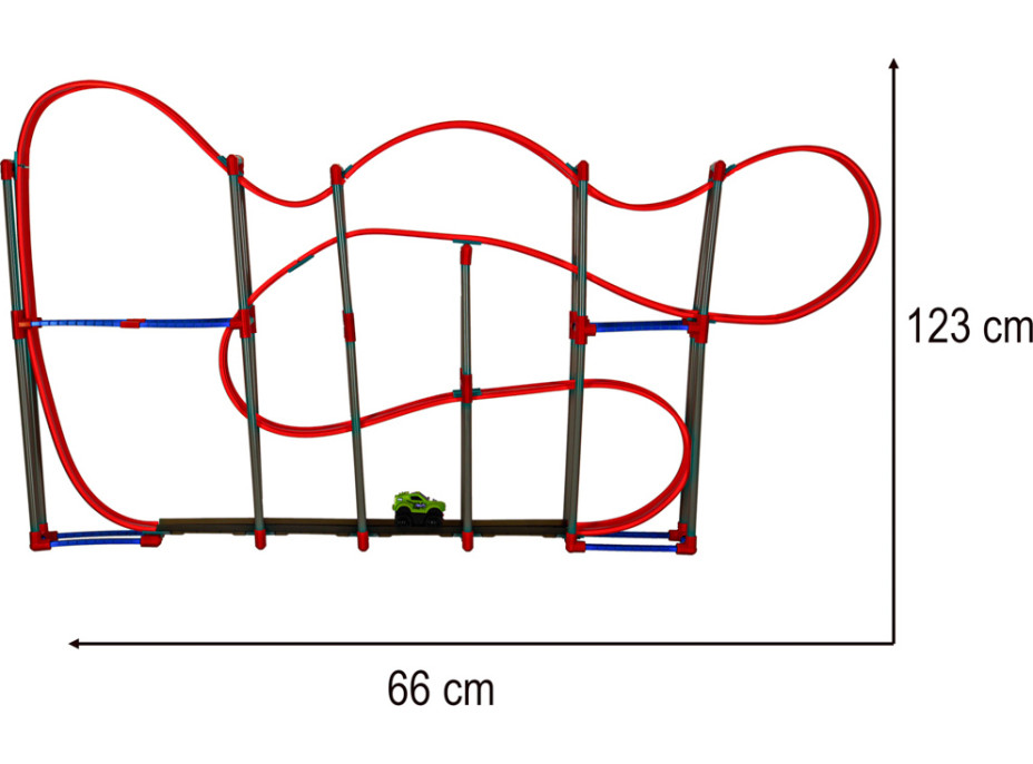 Antigravitačná magnetická závodná dráha - 120 prvkov
