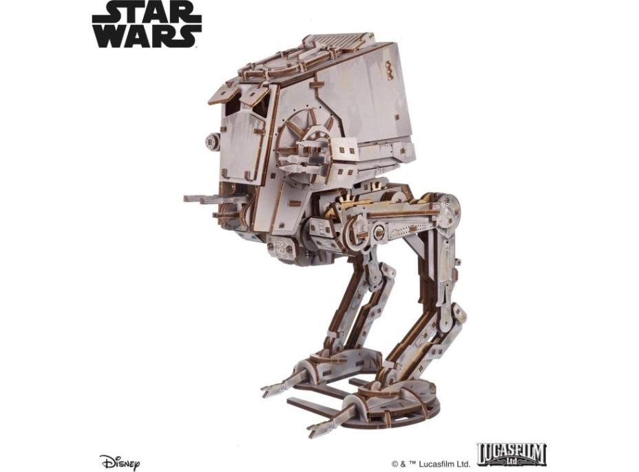 Ugears 3D drevená mechanická skladačka Star Wars AT-ST kráčadlo