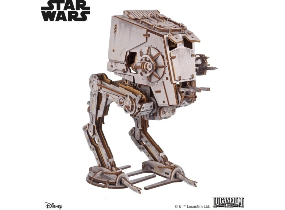 Ugears 3D drevená mechanická skladačka Star Wars AT-ST kráčadlo