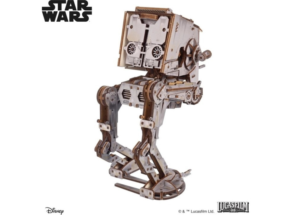 Ugears 3D drevená mechanická skladačka Star Wars AT-ST kráčadlo